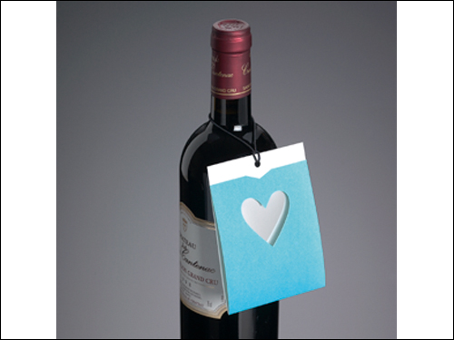 Drop-Card, klein, Herz, hellblau oder rot