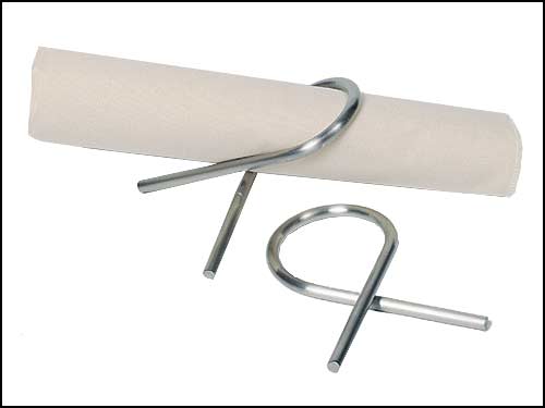 4 Serviettenhalter, Edelstahl satiniert