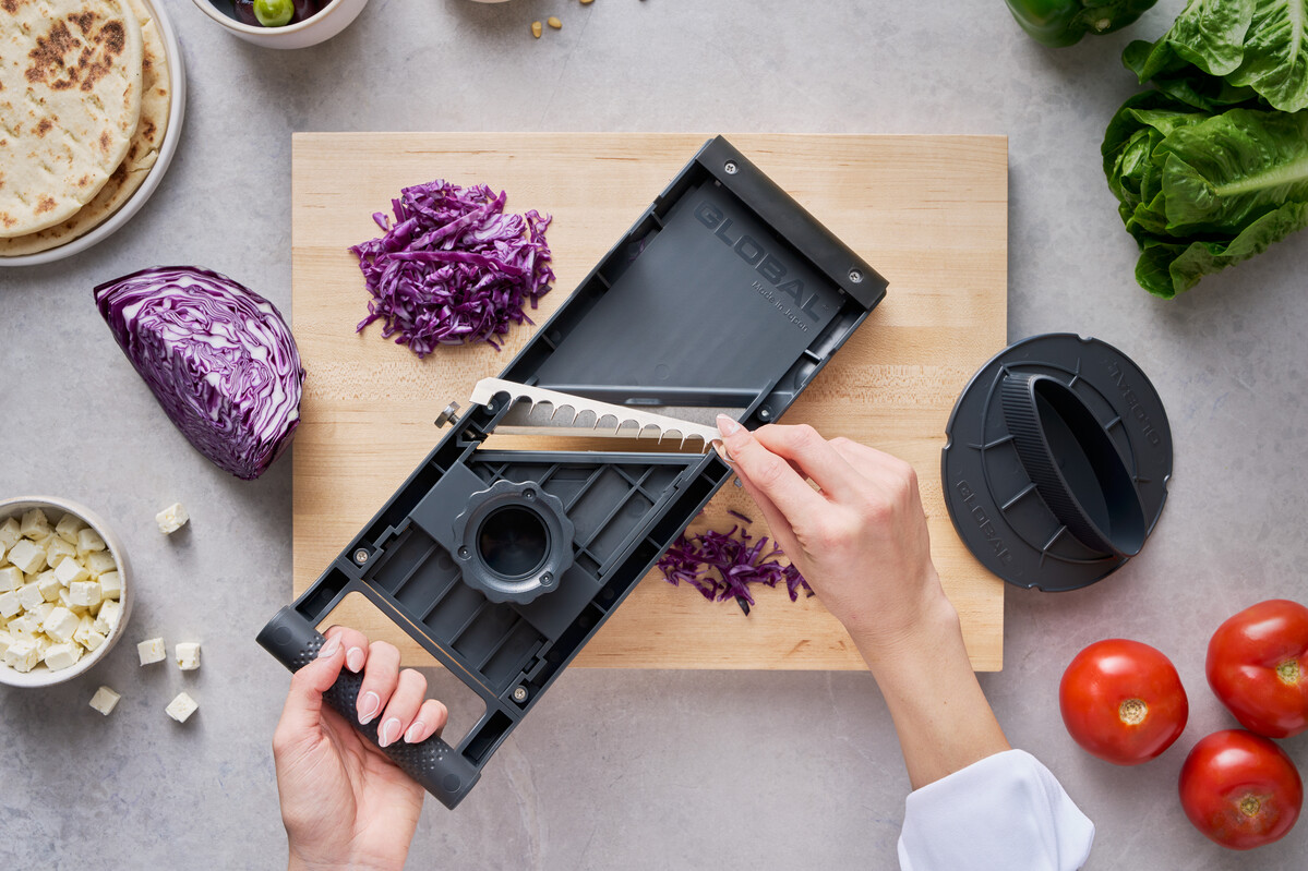 GLOBAL Mandoline GSL-95/BC – Premium Gemüsehobel 95 mm